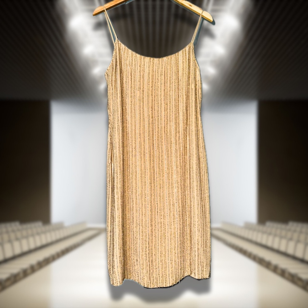 Emanuel Ungaro Paris Designer Beaded Silk Sheath Dress 14 Rare Find Drag Queen